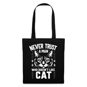 Ne faites jamais confiance à un homme qui n’aime pas un chat - Sac en tissu - noir - Devant