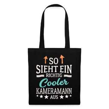 So sieht ein richtig cooler Kameramann aus - Stoffbeutel - Schwarz - Vorne