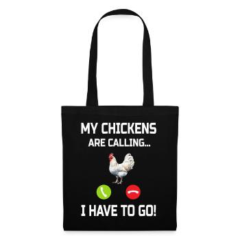 Chicken Chickens - Tote Bag - black - Front