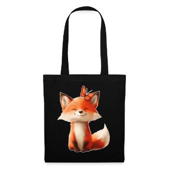 Fox with Butterfly - Tote Bag - black - Front