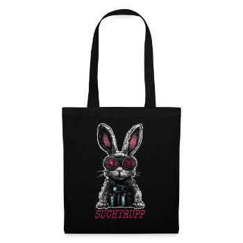 Fête de recherche de Pâques Lapin de Pâques cool - Sac en tissu - noir - Devant