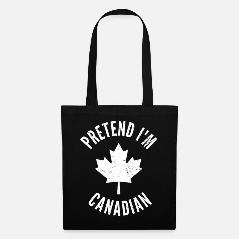 Faites semblant d’être une feuille d’érable canadienne - Sac en tissu - noir