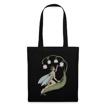Pixie with lily of the valley - Tote Bag - black - Front
