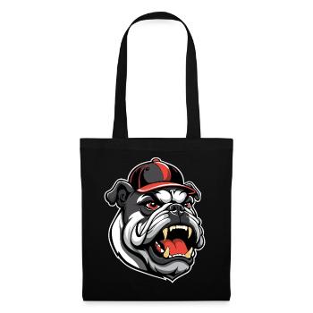 BULLDOG WITH BASEBALL CAP - Tote Bag - black - Front