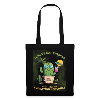 Summer cactus – Thirsty but full of life - Tote Bag - black - Front