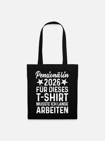 Pensionärin 2026 - Stoffbeutel - Schwarz