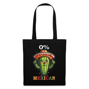 Cactus Sombrero 0% Mexicain - Sac en tissu - noir - Devant