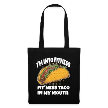 Taco-Fitness in meinem Mund - Stoffbeutel - Schwarz - Vorne