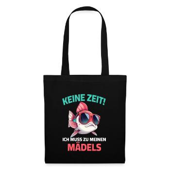 Poisson Pêche Lunettes De Soleil Pas de Temps Filles Dire - Sac en tissu - noir - Devant