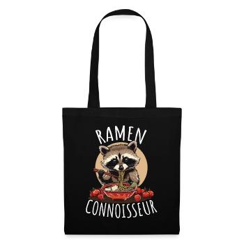 Ramen Raton laveur Connaisseur - Sac en tissu - noir - Devant