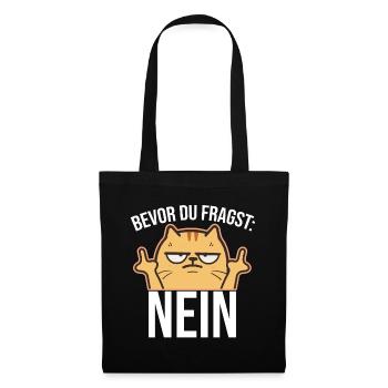 Middle Finger Cat - Tote Bag - black - Front