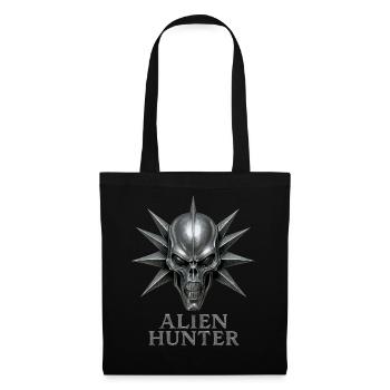 Alien Hunter Schädel-Emblem - Stoffbeutel - Schwarz - Vorne