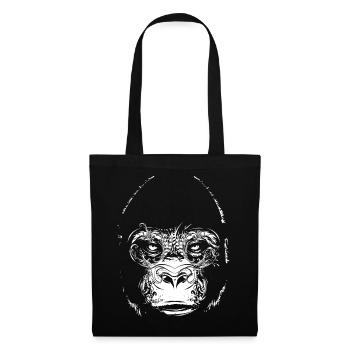 Ornament Gorilla – powerful black and white artwork - Tote Bag - black - Front