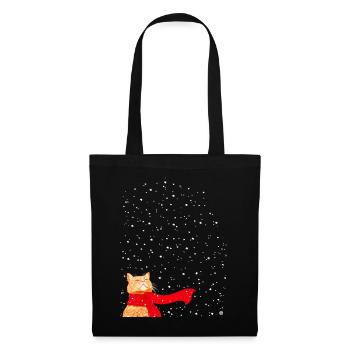 Tabby loves Snow - Tote Bag - black - Front