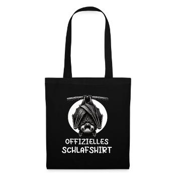 Official Sleeping Shirt Bat Bats - Tote Bag - black - Front
