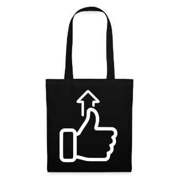 Status Up Hand Icon Level Up Vector - Tote Bag - black - Front