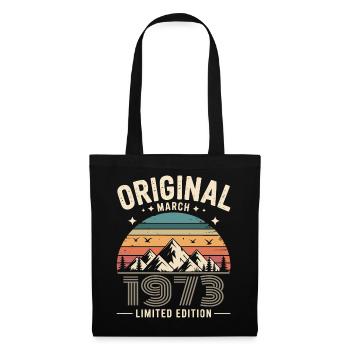 Vintage Born in March 1973 Original 53 years ago - Tote Bag - black - Front