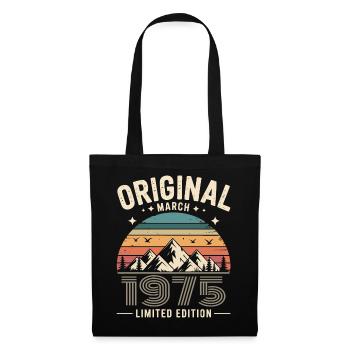 Vintage Born in March 1975 Original 51 years ago - Tote Bag - black - Front