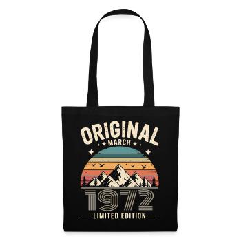 Vintage Born in March 1972 Original 54 years ago - Tote Bag - black - Front