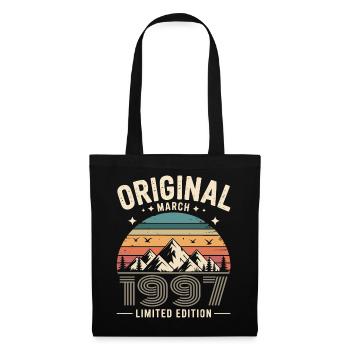 Vintage Né(e) en mars 1997 Original depuis 29 ans - Sac en tissu - noir - Devant