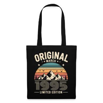 Vintage Né(e) en mars 1995 Original depuis 31 ans - Sac en tissu - noir - Devant
