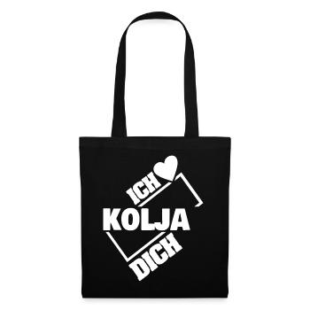 Geschenk für Kolja - Stoffbeutel - Schwarz - Vorne