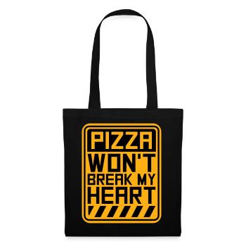 La pizza ne me brisera pas le cœur La nourriture aime l’humour - Sac en tissu - noir - Devant