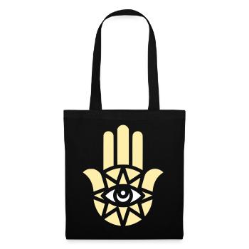 Hamsa Hand Ornament - Tote Bag - black - Front