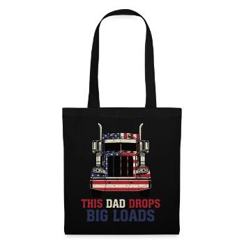 Trucker US Semi Truck Driver Dad - Tote Bag - black - Front
