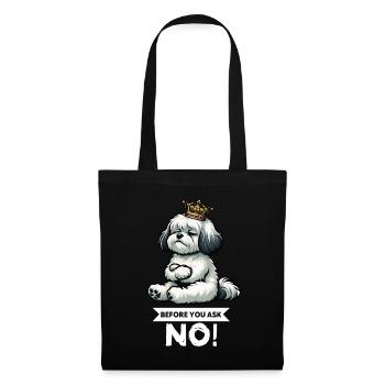 Before You Ask Havaneser Havaneserhalter Havanese - Stoffbeutel - Schwarz - Vorne