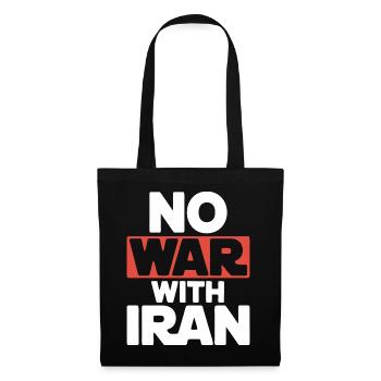 Nein zum Iran Krieg – Frieden & Diplomatie Design - Stoffbeutel - Schwarz - Vorne
