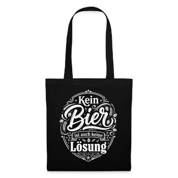 No beer is also no solution humor saying - Tote Bag - black - Front