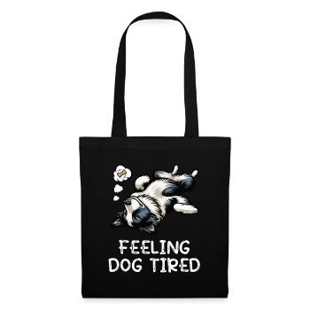 Propriétaire de Border Collie Collie fatigué - Sac en tissu - noir - Devant