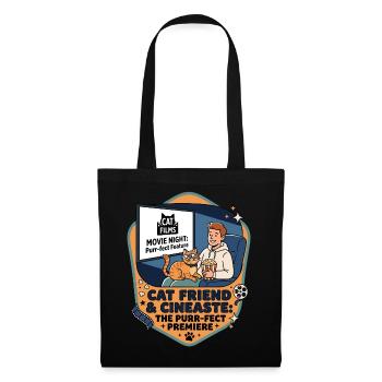 Amie chatte Cinéaste Humour - Sac en tissu - noir - Devant