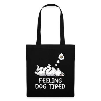 Feeling Dog Tired White Shepherd Dog - Tote Bag - black - Front