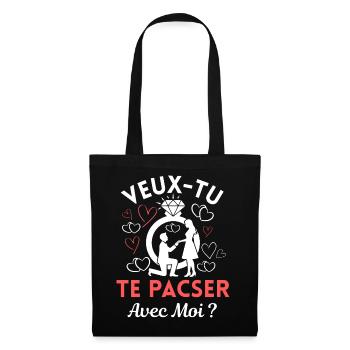 Veux-tu Te Pacser avec Moi Couple Amour Demande - Sac en tissu - noir - Devant