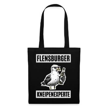Flensburger Kneipen Experte - Stoffbeutel - Schwarz - Vorne