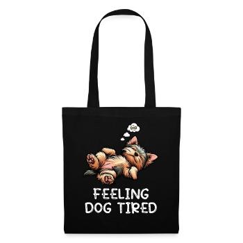 Sensation de fatigue canine Yorkshire Terrier Yorkie Yorkie Yorkies - Sac en tissu - noir - Devant