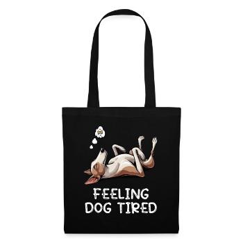 Se sentir fatigué par le chien Podenco Podencos Propriétaire de Podenco - Sac en tissu - noir - Devant