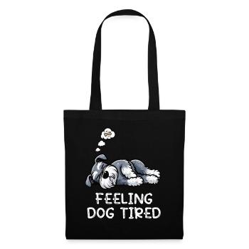 Se sentir fatigué par le chien Schnauzer Propriétaire de Schnauzer - Sac en tissu - noir - Devant