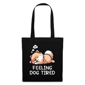 Feeling Dog Tired Pomeranian Pomeranian Pomeranian Spitz Dog - Tote Bag - black - Front