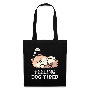 Feeling Dog Tired Pomeranian Pomeranian Pomeranian Spitz Dog - Tote Bag - black - Front