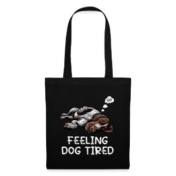 Feeling Dog Tired Deutsch Drahthaar drahthaar hund - Stoffbeutel - Schwarz - Vorne