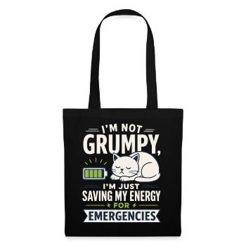 Énergie féline pour les urgences - Sac en tissu - noir - Devant