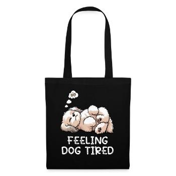 Se sentir fatigué Bolonka Zwetna Bolonka Propriétaire de Bolonka - Sac en tissu - noir - Devant