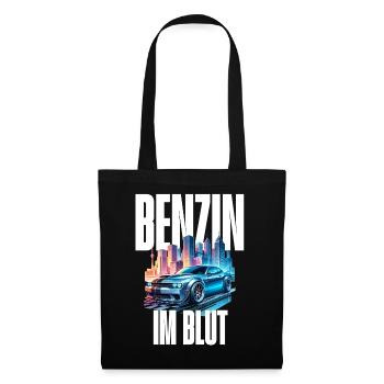 Benzin im Blut Neon - Stoffbeutel - Schwarz - Vorne