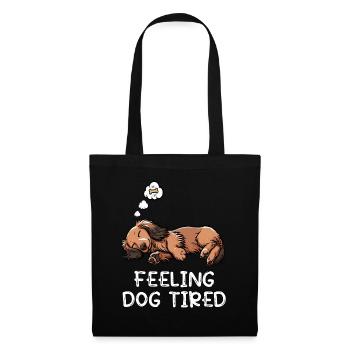 Feeling Dog Tired Long Hair Dachshund Dachshund Dachshund - Tote Bag - black - Front
