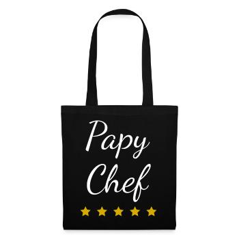 Opa Chef Stars - Stoffbeutel - Schwarz - Vorne