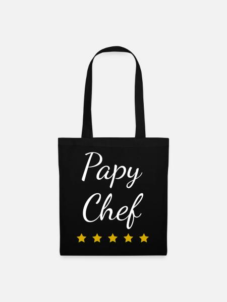 Opa Chef Stars - Stoffbeutel - Schwarz