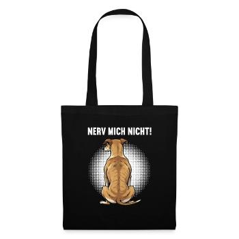 Nerv Mich Nicht Whippet Windhund Whippetbesitzer - Stoffbeutel - Schwarz - Vorne